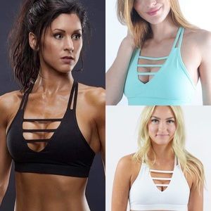 Zyia grid bras - black and white XXL